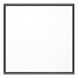 U Brands PINIT Magnetic Dry-Erase Whiteboard, 35in x 35in, Aluminum Frame With Black Finish