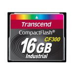 Transcend CF300 Industrial - Flash memory card - 16 GB - 300x - CompactFlash