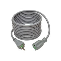 Eaton Tripp Lite Series Hospital-Grade Extension Cord, NEMA 5-15P to NEMA 5-15R - Green Dot, 13A, 125V, 16 AWG, 15 ft. (4.57 m), Gray - Power extension cable - NEMA 5-15R (R) to NEMA 5-15P (P) - AC 125 V - 13 A - 15 ft - molded - gray