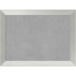 Amanti Art Magnetic Bulletin Board, 32in x 24in, Brushed Sterling Silver Wood Frame