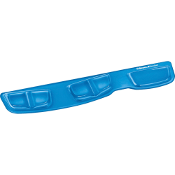 Fellowes Health-V Gel Palm Support with Microban, 0.63in H x 18.25in W x 3.38in D, Blue