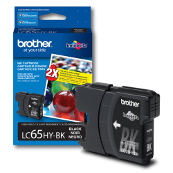 Brother LC65 High-Yield Black Ink Cartridge, LC65HY-BK