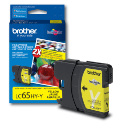 Brother LC65 High-Yield Yellow Ink Cartridge, LC65HY-Y