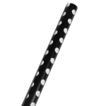 JAM Paper Wrapping Paper, Polka Dot, 25 Sq Ft, Black & White