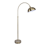 LumiSource Emery Floor Lamp, 63-1/2inH, Clear K9 Crystal/White/Antique Soft Brass