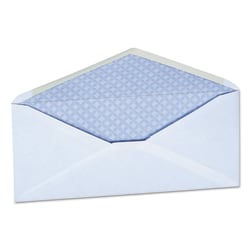 Universal #10 Business Envelopes, Security Tint, Gummed Seal, White, Box Of 500