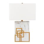 SEI Loyden Table Lamp, 24-1/2inH, White/Gold