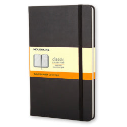 Moleskine Classic Hard Cover Notebook, 5in x 8-1/4in, Ruled, 240 Pages, Black