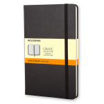 Moleskine Classic Hard Cover Notebook, 5in x 8-1/4in, Ruled, 240 Pages, Black