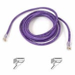 Belkin Cat5e Patch Cable - RJ-45 Male Network - RJ-45 Male Network - 25ft - Purple