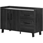 South Shore Kozack 47-1/2inW x 18-1/4inD Lateral 2-Drawer File Cabinet Credenza, Gray Oak