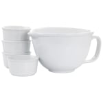 Gibson Elite Gracious Dining 5-Piece Ramekin And Mixing Bowl Set, White