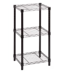 Honey-Can-Do Urban Steel Adjustable Storage Shelving Unit, 3-Tiers, Black