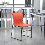 Flash Furniture HERCULES Series Full-Back Stack Chair, Orange