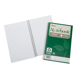 SKILCRAFT Spiral Notebook, 6in x 9-1/2in, 1 Subject, College Rule, 80 Sheets, 100% Recycled, Green, Pack of 3