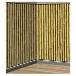 Amscan Summer Luau Bamboo Scene Setter Room Roll, 48in x 480in, Brown