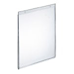 Azar Displays Wall U-Frame Vertical Sign Holders With Holes, 7in x 5-1/2in, Clear, Pack Of 10 Holders