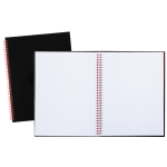 Black n Red Business Notebook, 8 1/2in x 11in, 1 Subject, Legal Ruled, 70 Sheets, Black/Red