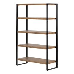 South Shore Gimetri 5-Shelf 39-1/2inW Storage Unit, Rustic Bamboo