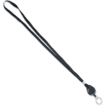 Advantus 36in Retractable ID Reel Lanyard - 12 / Pack - 36in Length - Black - Polyester