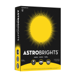 Astrobrights Color Multi-Use Printer & Copy Paper, 1 Ream, Solar Yellow, Letter (8.5in x 11in), 500 Sheets Per Ream, 24 Lb, 94 Brightness