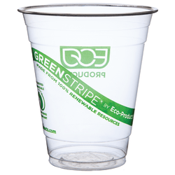 Eco-Products GreenStripe Plastic Cold Cups, 12 Oz., Carton Of 1,000