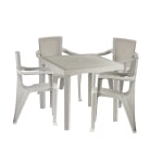 Inval 5-Piece Table And Chair Set, Taupe