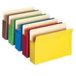 Smead Color File Pockets, 3 1/2in Expansion, 9 1/2in x 11 3/4in, Assorted Colors, Pack Of 5