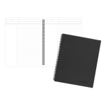 Cambridge Limited 30% Recycled Business Notebook, 8 1/4in x 11in, 1 Subject, Wide Ruled, 80 Sheets, Black (06064)