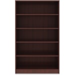 Lorell 60inH 5-Shelf Bookcase, Mahogany