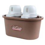 Nostalgia Electrics 4-Qt Double-Flavor Plastic Ice Cream Maker, Brown