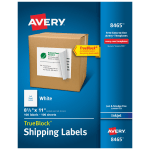 Avery Permanent Full-Sheet Labels, 8465, Inkjet, 8 1/2in x 11in, White, Box Of 100