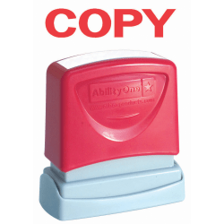 AccuStamp Accu-Stamp Pre-Inked Message Stamp, Copy, Red (AbilityOne 7520-01-207-4108)