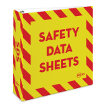 Avery Preprinted Safety Data Sheet 3-Ring Binder, 3in Rings, Yellow/Red