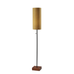 Adesso Trudy Floor Lamp, 62inH, Mustard Shade/Walnut Base