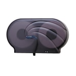 San Jamar 2-Roll Jumbo Toilet Tissue Dispenser, 19in x 5 1/4in x 12in, Black Pearl