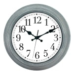 Realspace Round Wall Clock, 13in, Wiped Gray