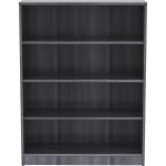 Lorell 48inH 4-Shelf Bookcase, Weathered Charcoal