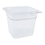 Cambro 1/6 Size Camwear Food Pan 6in x 7in x 7in, Clear