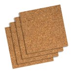 Quartet Cork Unframed Bulletin Board Wall Tiles, 12in x 12in, Natural Brown, Pack Of 4