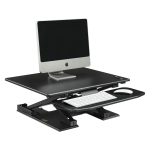 Lorell Electric Sit-To-Stand Desk Riser, 17-2/10inH x 31-1/2inW x 24-3/8inD, Black