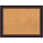 Amanti Art Cork Bulletin Board, 32in x 24in, Natural, Signore Bronze Wood Frame