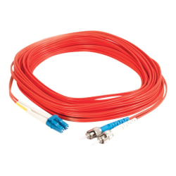 C2G 3m LC-ST 9/125 Duplex Single Mode OS2 Fiber Cable TAA - Red - 10ft - Patch cable - LC single-mode (M) to ST single-mode (M) - 3 m - fiber optic - duplex - 9 / 125 micron - OS2 - red