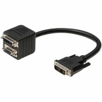 Belkin Video Cable - DVI Male Video - DVI Female Video, HD-15 Female VGA - 1ft