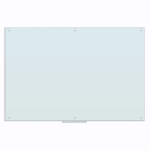 U Brands Magnetic Glass Dry-Erase Board, 72in X 36in, White Frosted Surface, Frameless, Actual Size 70in X 35in (2300U00-01)