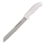 Hoffman SofGrip Scalloped Bread Knife, 8in, White/Silver