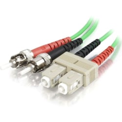 C2G-5m SC-ST 62.5/125 OM1 Duplex Multimode Fiber Optic Cable (Plenum-Rated) - Green - Fiber Optic for Network Device - SC Male - ST Male - 62.5/125 - Duplex Multimode - OM1 - Plenum-Rated - 5m - Green