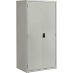 Lorell Fortress Series 24inD Steel Storage Cabinet, Fully Assembled, 5-Shelf, Light Gray