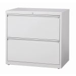 WorkPro 30inW x 18-5/8inD Lateral 2-Drawer File Cabinet, Light Gray