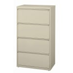 WorkPro 30inW x 18-5/8inD Lateral 4-Drawer File Cabinet, Putty